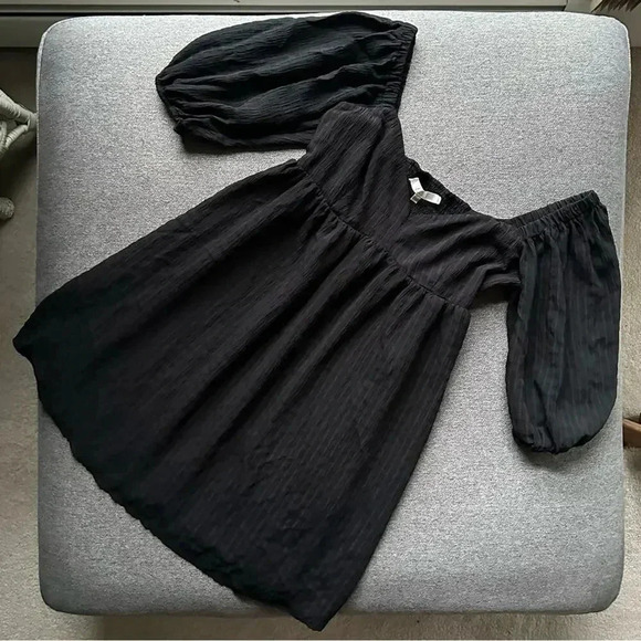 WAYF Ripton Puff Sleeve Babydoll Dress Large - Picture 2 of 7